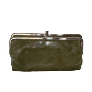 Lauren Clutch Green Leather Wallet